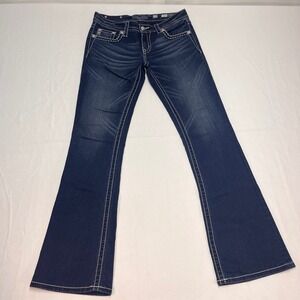 Miss Me Women's Jeans Size 29 Dark Wash Bootcut Rhinestone Embellished